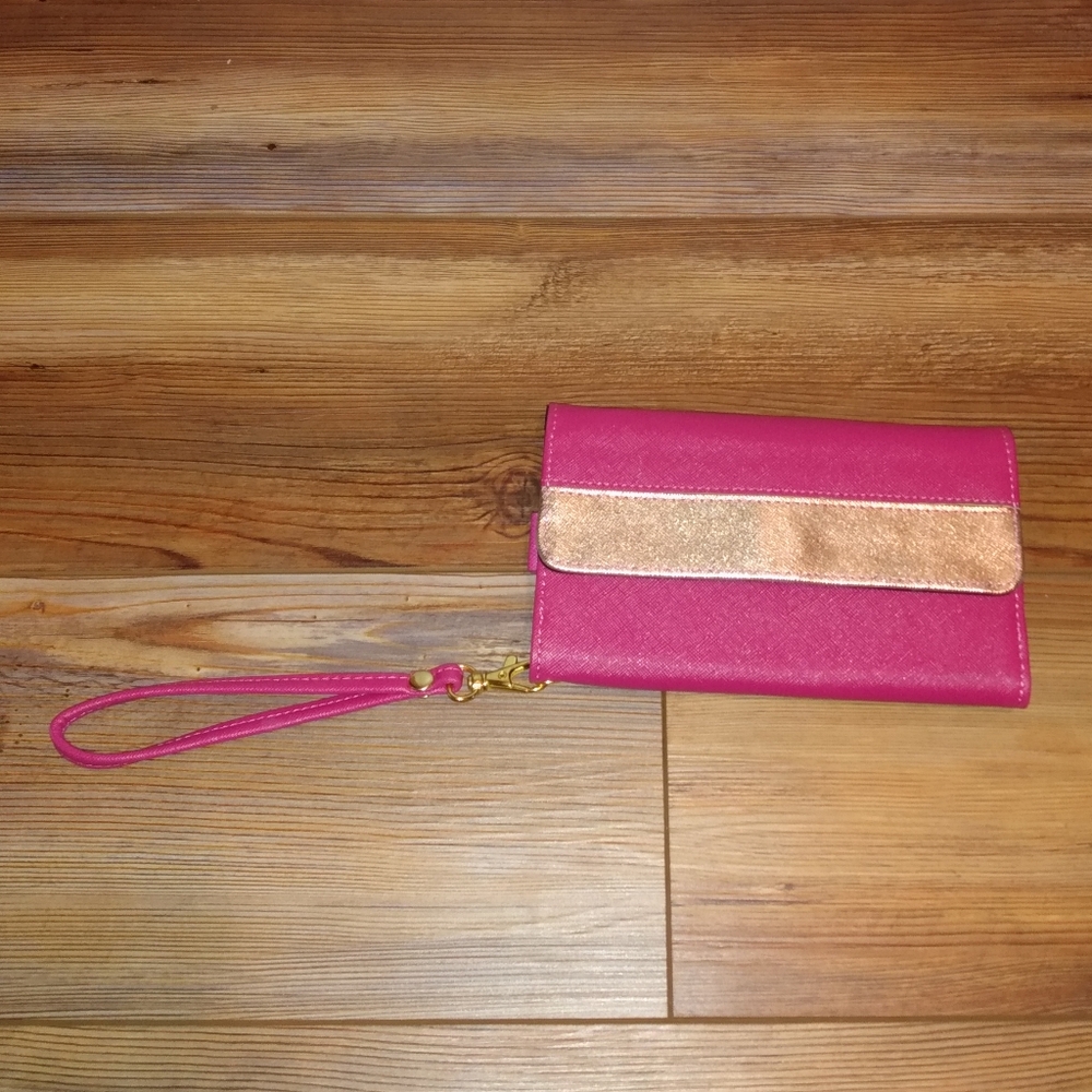 Pink and Gold Wristlet Wallet